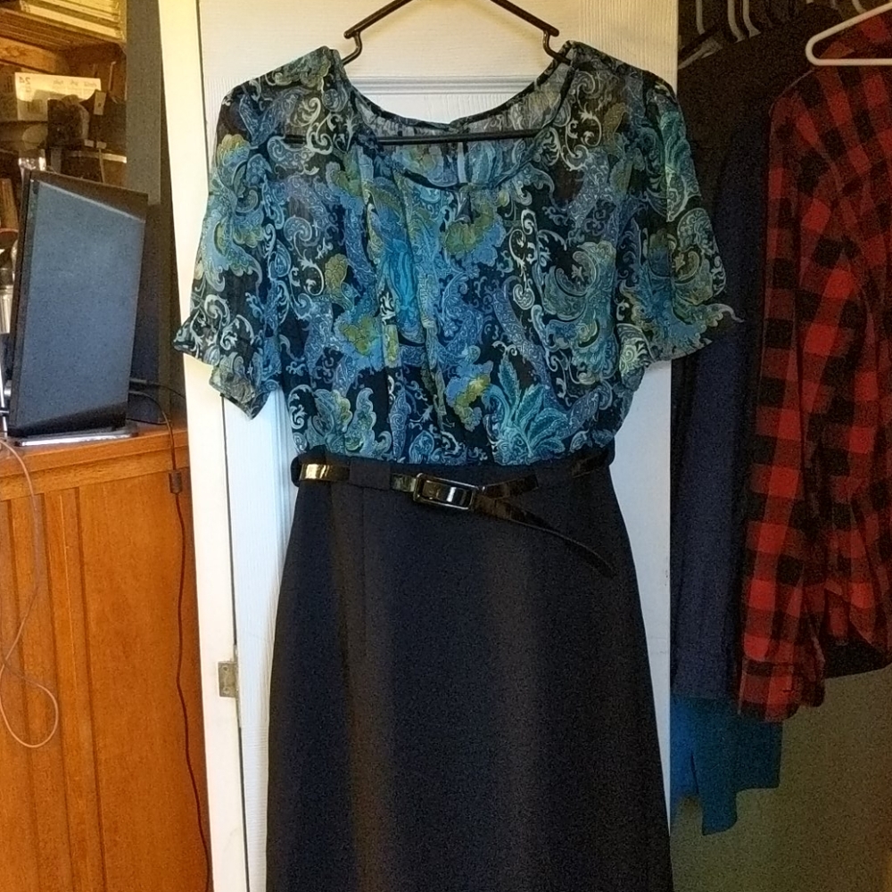 Black dress with Paisley top